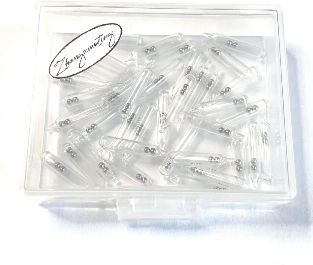 Pack of 50 glass rattles for fishing lures and flies