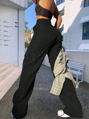 SDNGED black cargo pants pocket detail emphasizes four-pocket practicality