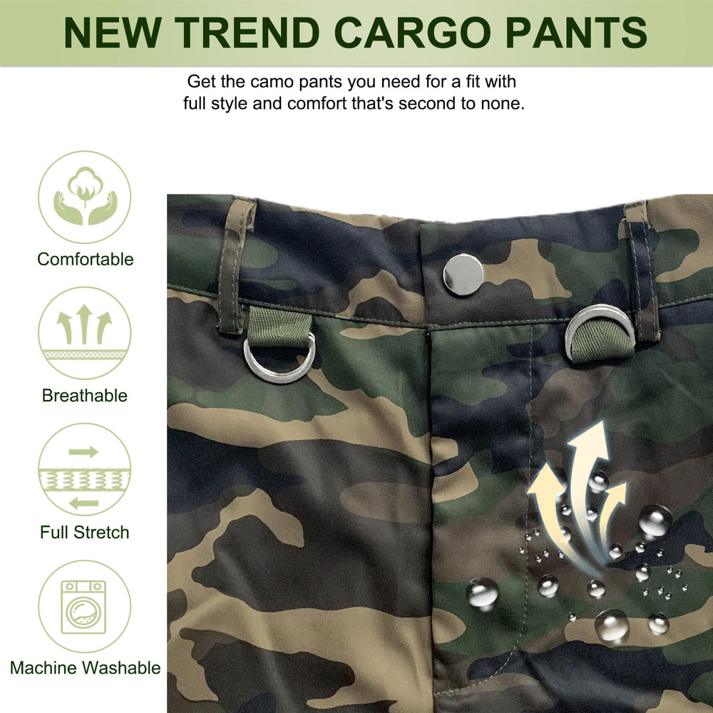 SDNGED camo pants full ensemble ready for outdoor and daily wear.