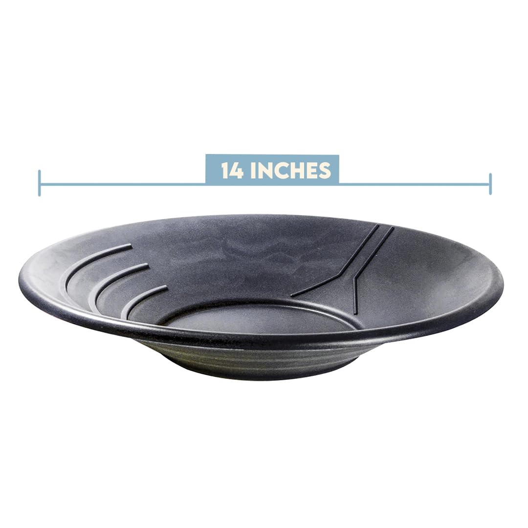 Bright black SE pan color helps gold flakes stand out in sun.