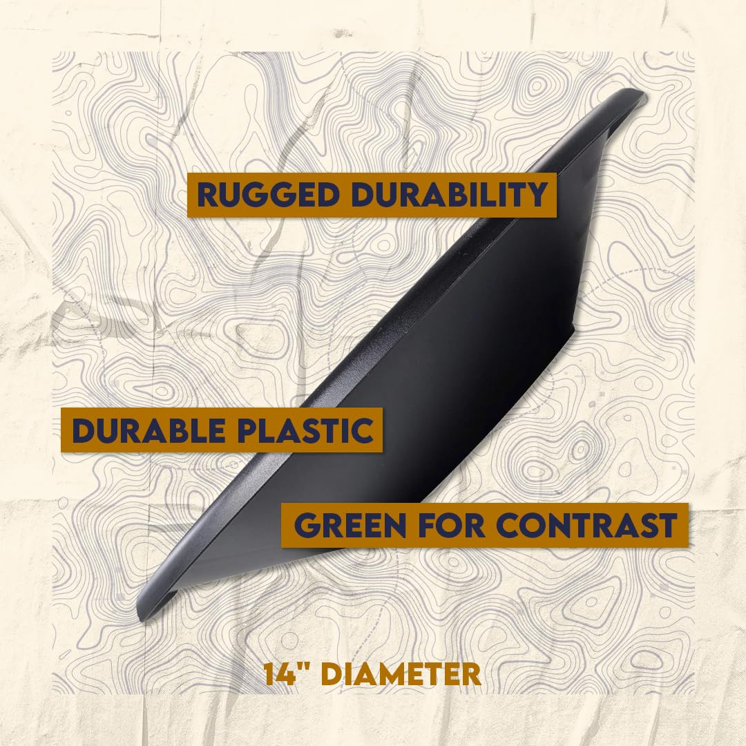 Rugged high-impact plastic of SE pan resists rust and corrosion.