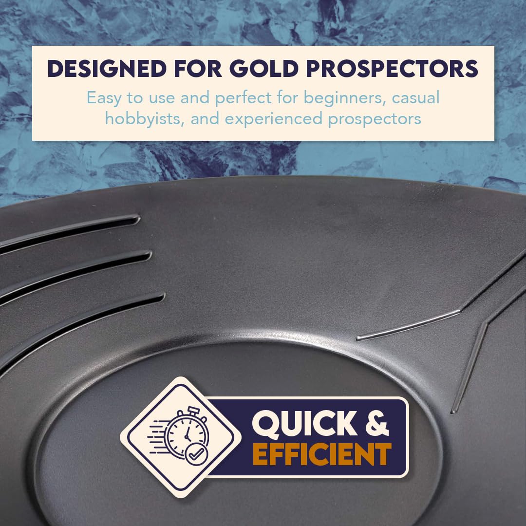Compact SE pan fits in a backpack for on-the-go prospecting