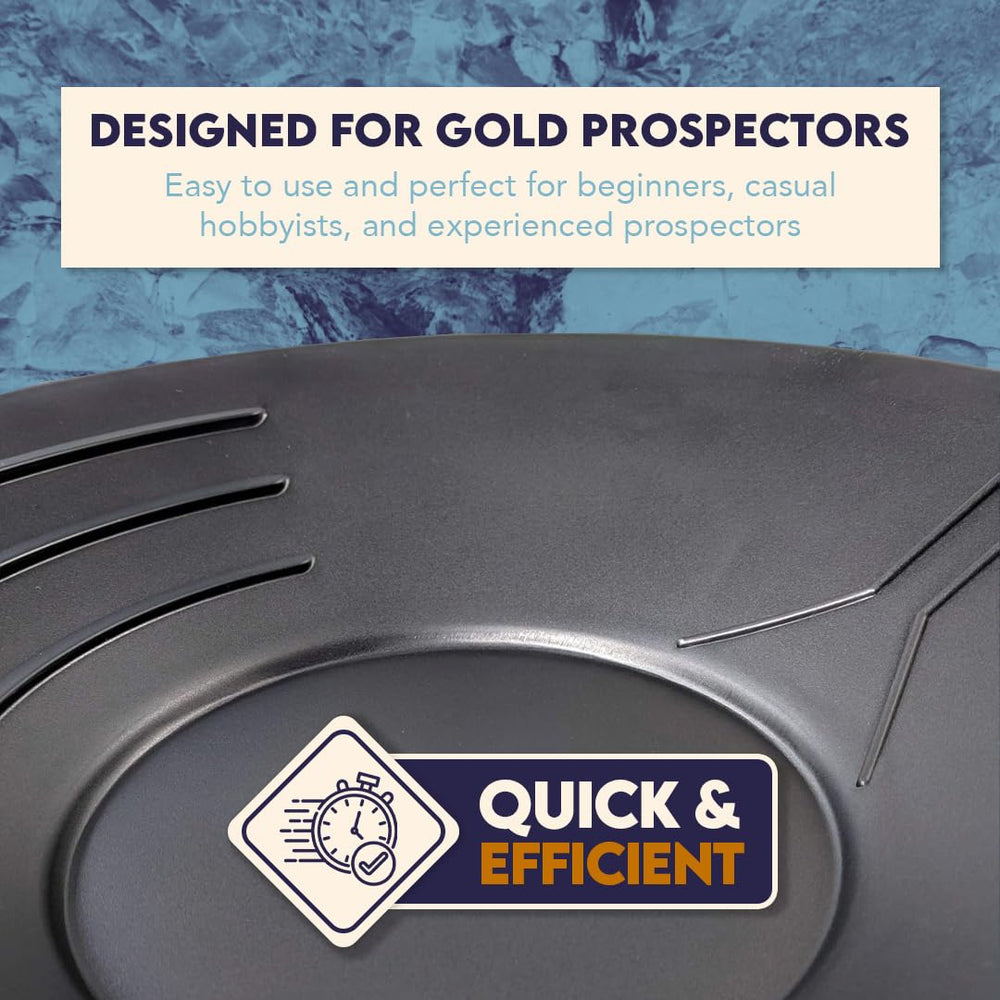 Compact SE pan fits in a backpack for on-the-go prospecting