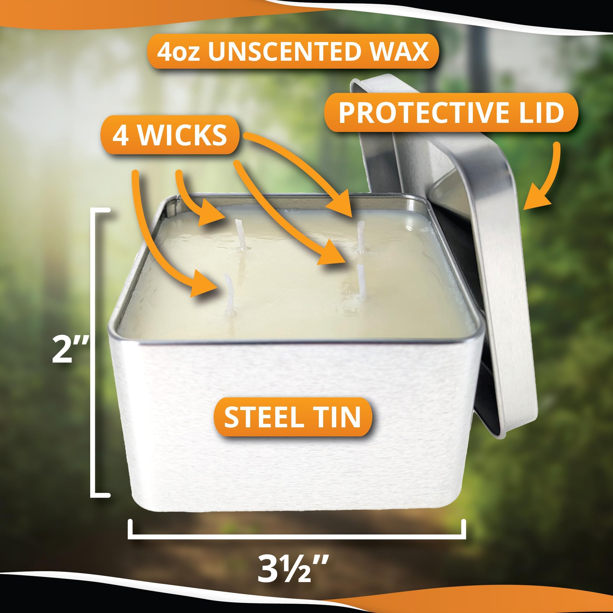 SE 4-Wick candle palm and soy wax for eco-friendly burning
