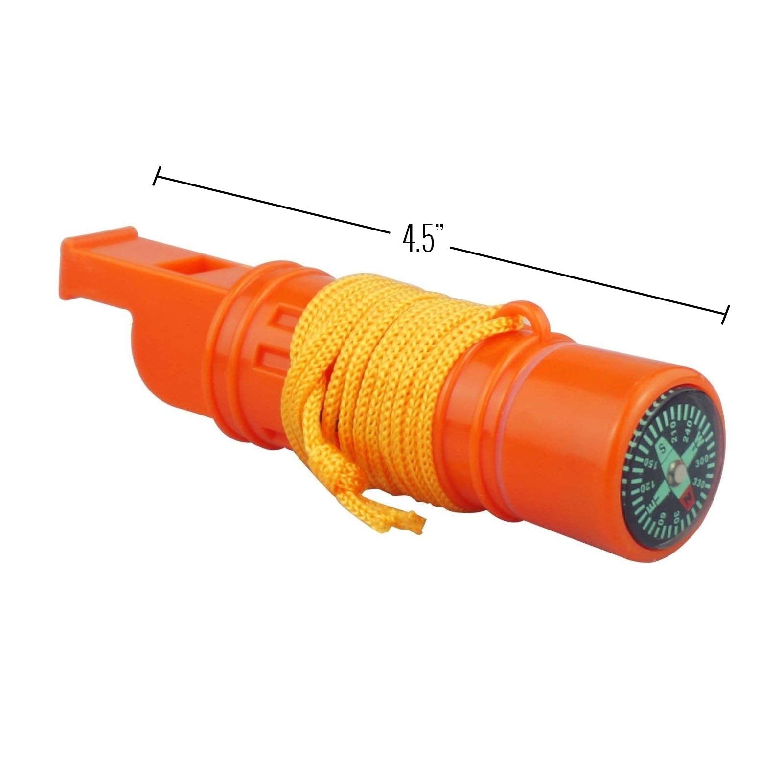 112dB loud whistle ensures attention from a distance.