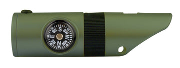 SE 7-in-1 green survival whistle magnifier for reading outdoors.