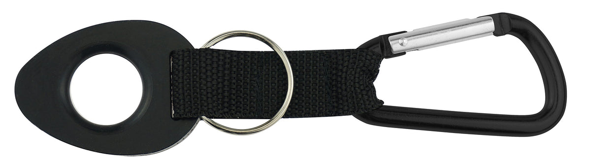 SE bottle holder with black carabiner for secure on-the-go bottle attachment.