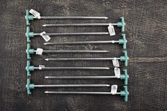SE heavy-duty tent pegs with drive-point tip for easy insertion