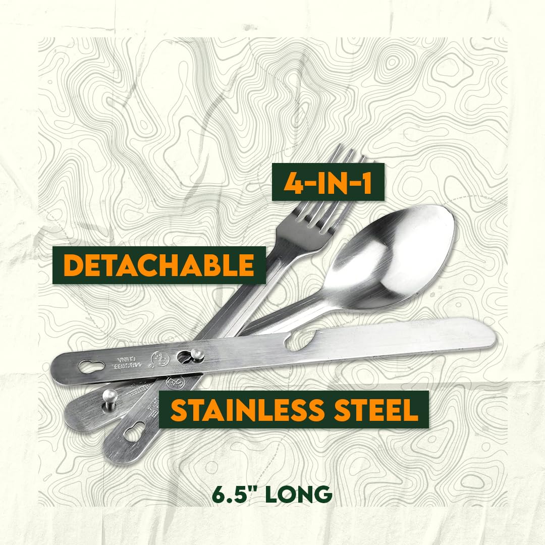 SE outdoor detachable utensil kit ready for camping, hiking, and travel