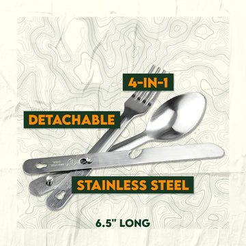 SE outdoor detachable utensil kit ready for camping, hiking, and travel