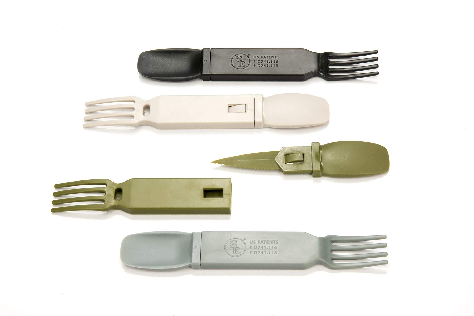 SE Snapatite 3-in-1 Utensil folded and compact for travel