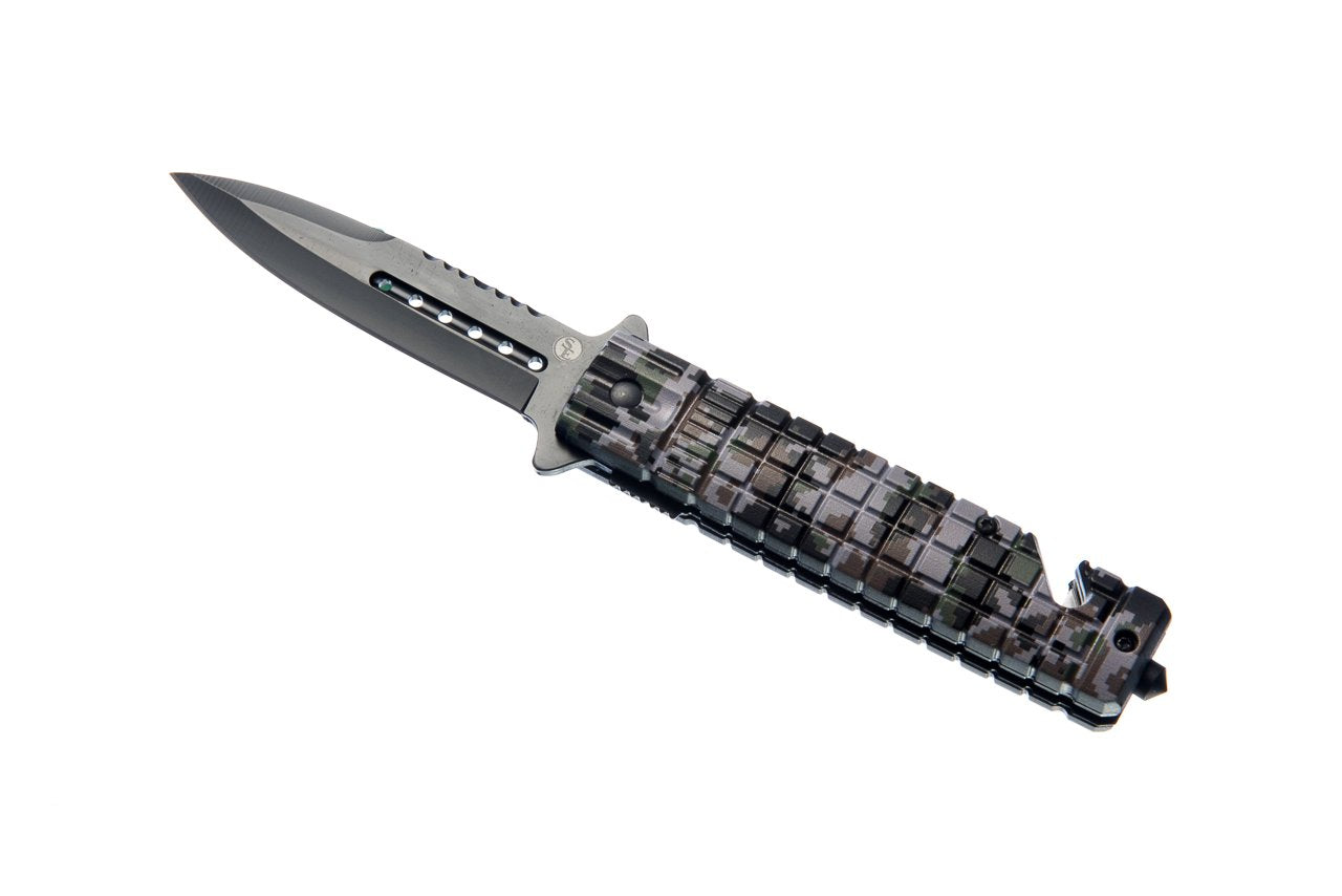 SE Spear Point Folding Knife with clip for secure everyday carry.