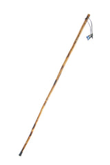 SE Survivor 55-inch walking stick with grizzly bear carving for stable forest hikes.