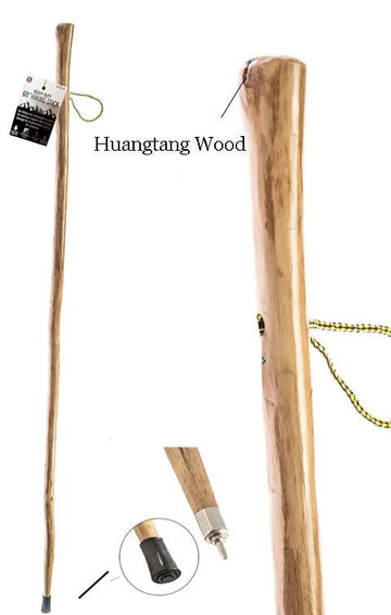 SE Survivor 60in wooden walking stick shown in an outdoor scene.