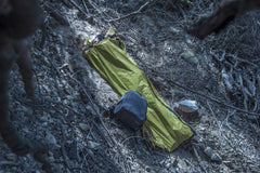 SE Survivor Series Army Green Reusable Bivy Bag highlights heat retention for emergency warmth.