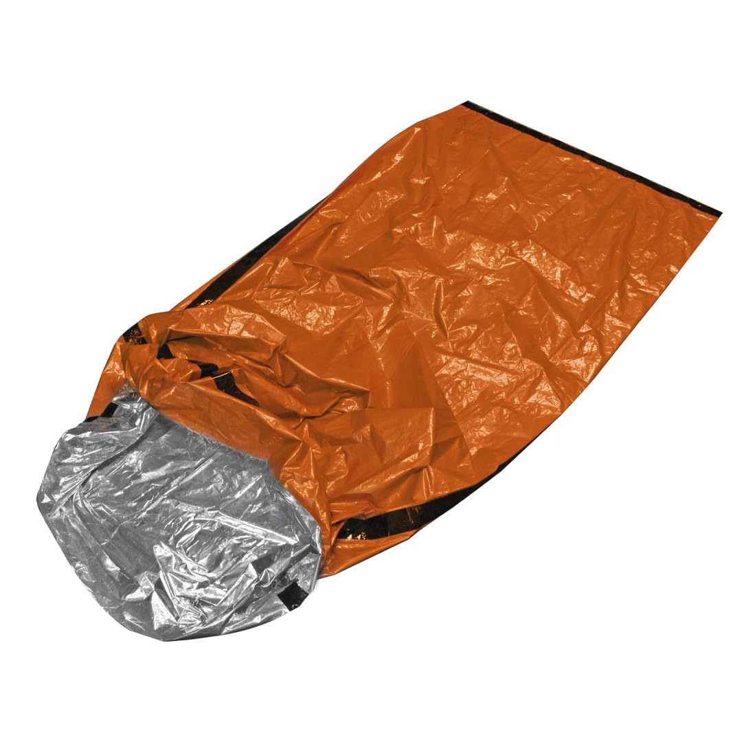 SE Survivor Series Emergency Sleeping Bag EB122OR bright orange aids quick location.
