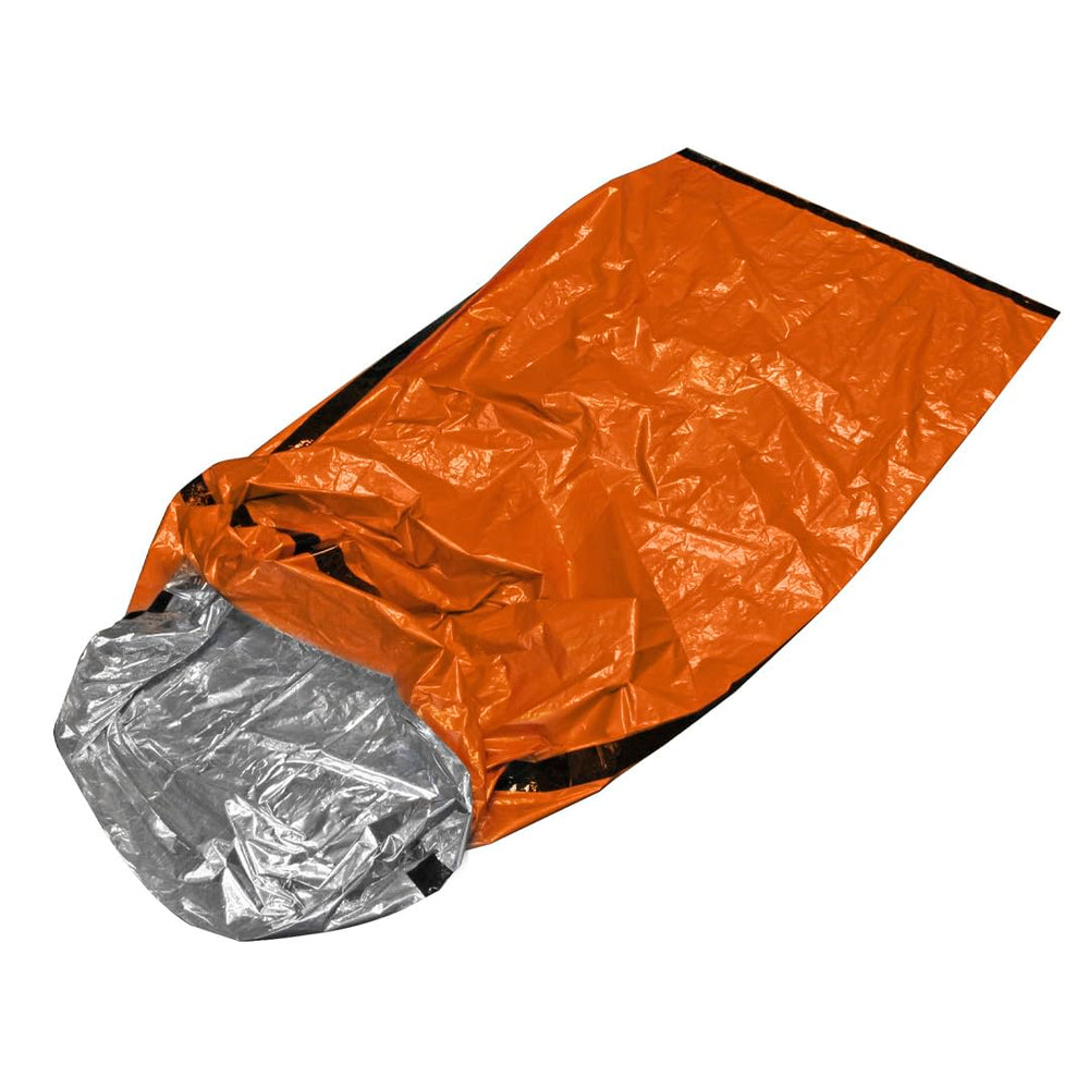 SE Survivor Series Emergency Sleeping Bag EB122OR bright orange aids quick location.