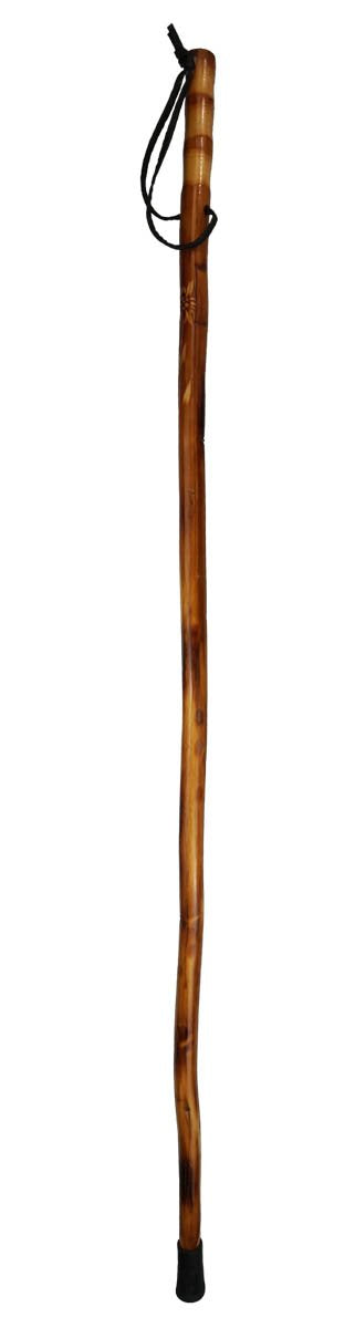 SE Survivor Series 40-inch hand-carved flower hiking stick offers steady support on trails