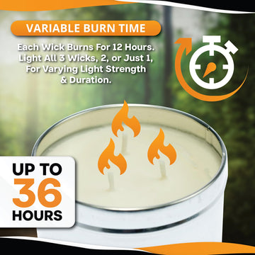 SE Survivor Series 3-Wick in-use shows bright multi-wick illumination