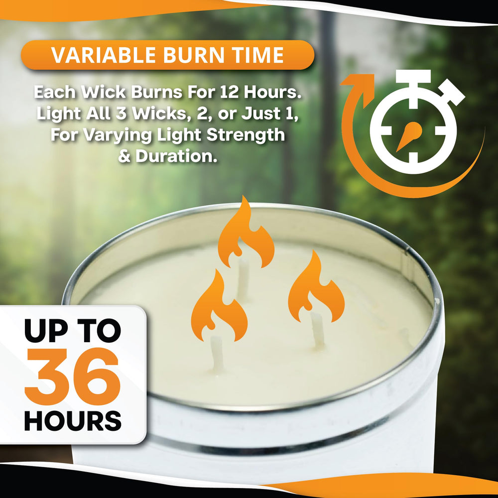 SE Survivor Series 3-Wick in-use shows bright multi-wick illumination