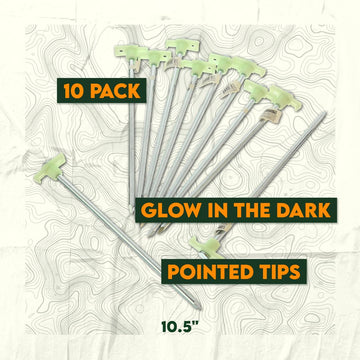 SE 10-pack provides reliable anchoring for camping, beaches, and picnics.
