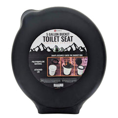 SE portable toilet seat lid fits a 5-gallon bucket for camping convenience.