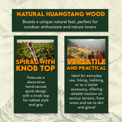 SE walking stick steel spike provides reliable traction on snow and trails.