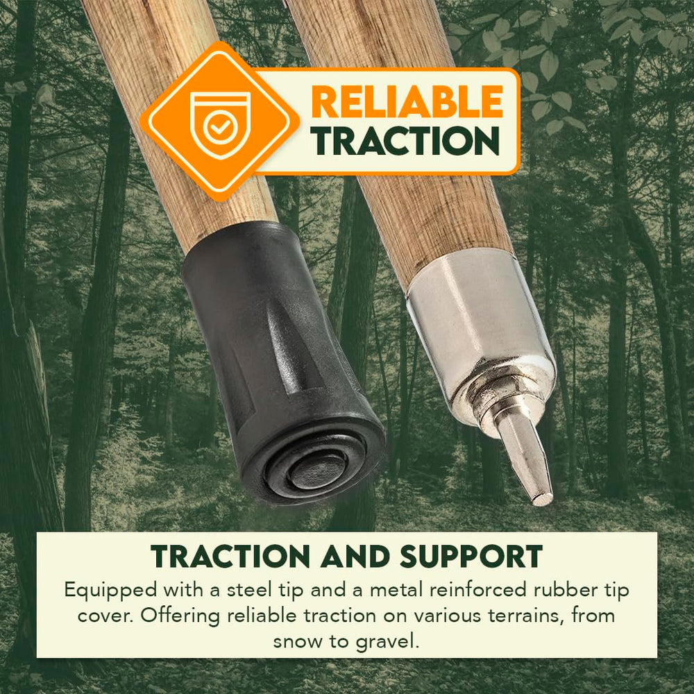 SE wrist strap lets you secure or hang the stick during hikes.