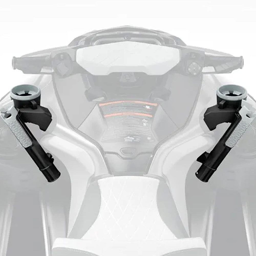 Sea-Doo LinQ front support left side enables versatile mounting and cup holder integration on the go.
