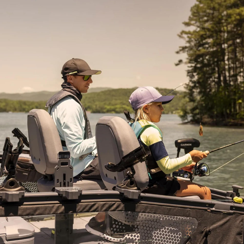 Sea-Doo Switch Pontoon rail-mount cradle shown with a single LinQ Lite accessory.