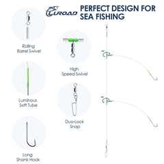 Pre-tied flapper rig ready to use