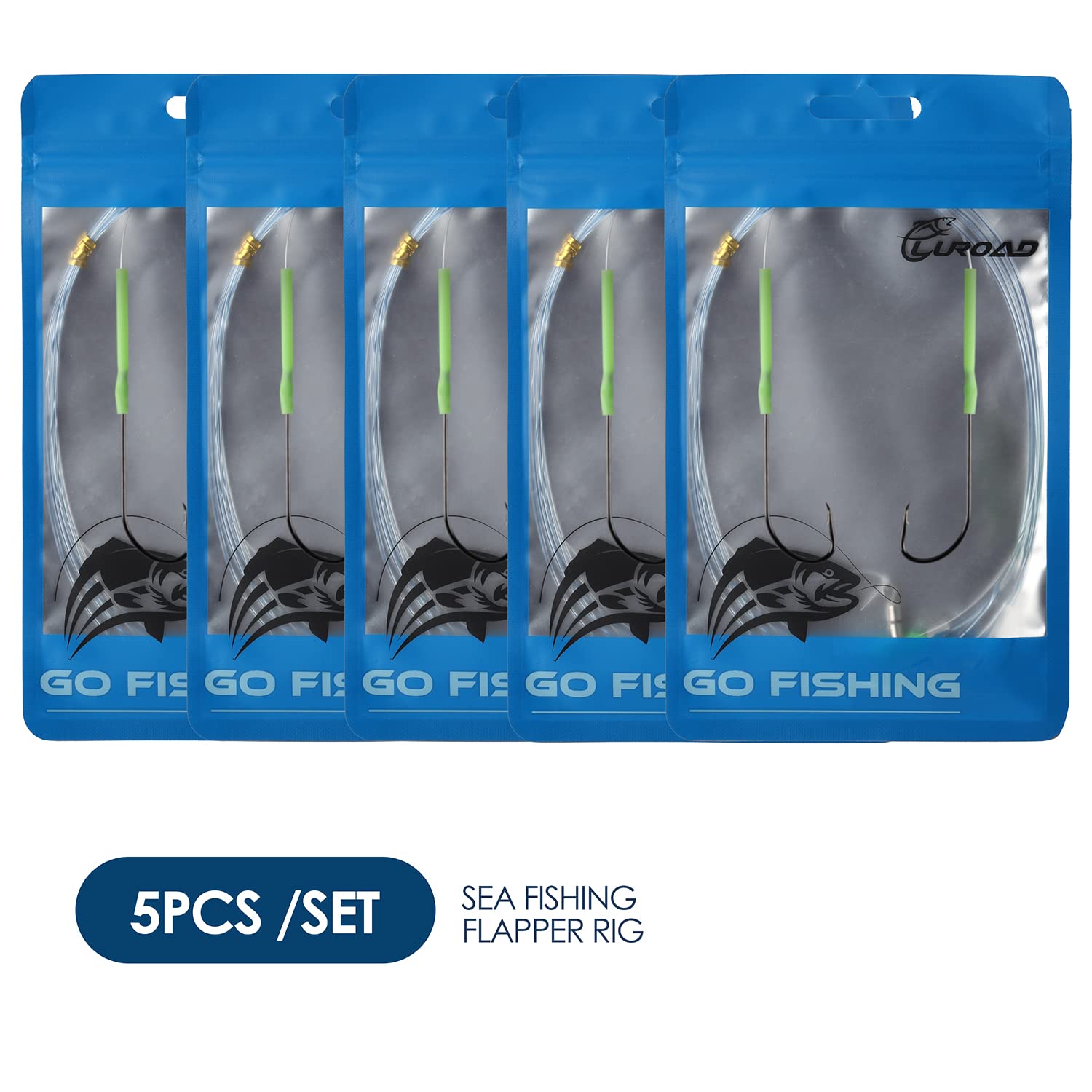 Durable carbon line rigs for flatfish and bass