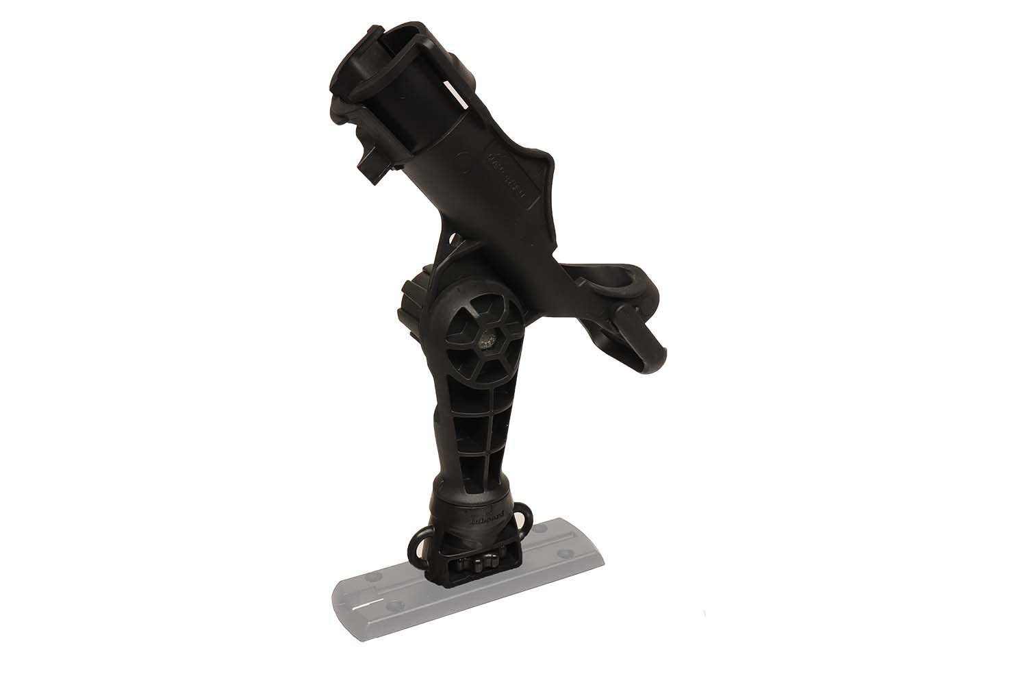 Sea-Lect Designs Triple Threat Rod Holder mounted on kayak track
