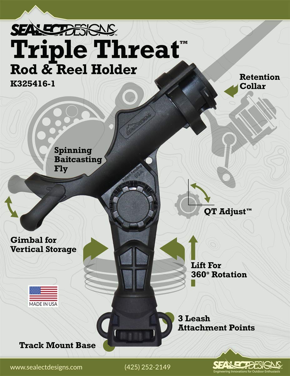 Made in USA - Sea-Lect Triple Threat Rod Holder in Everett, WA