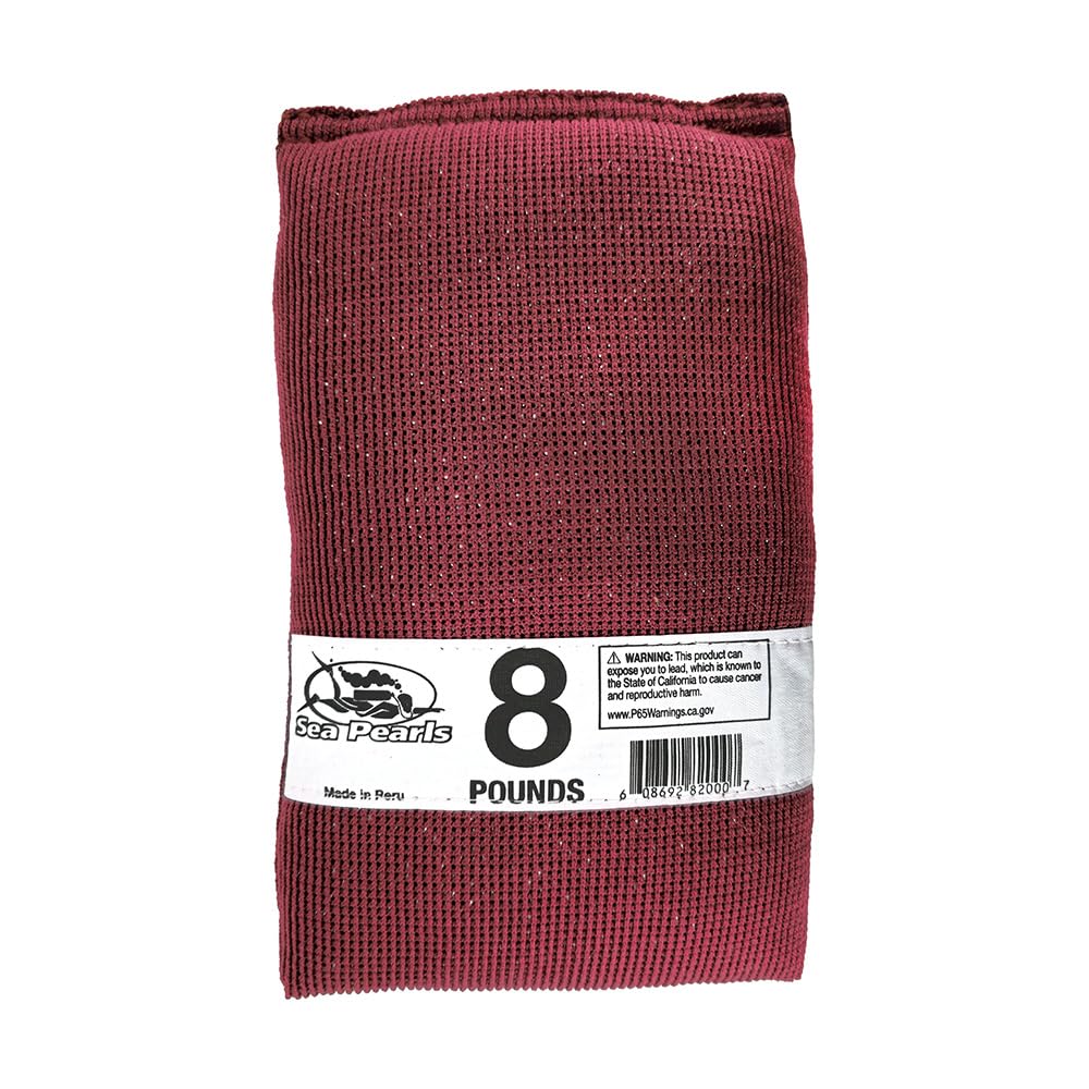 Sea Pearls Soft Mesh Weights 8 lbs bag closed, durable and quick-draining