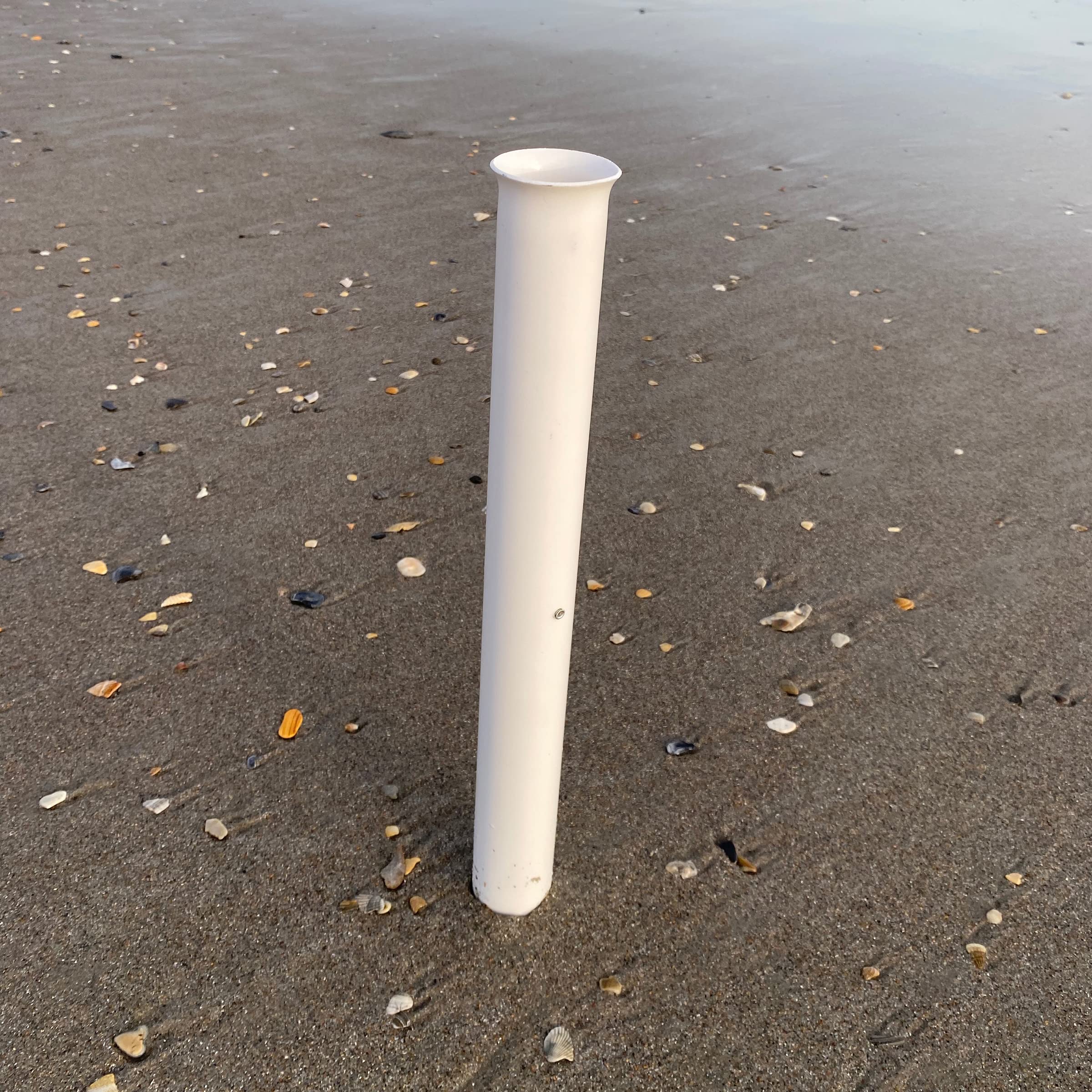 Sea Striker 27-2P PVC Sand Spike in use on beach