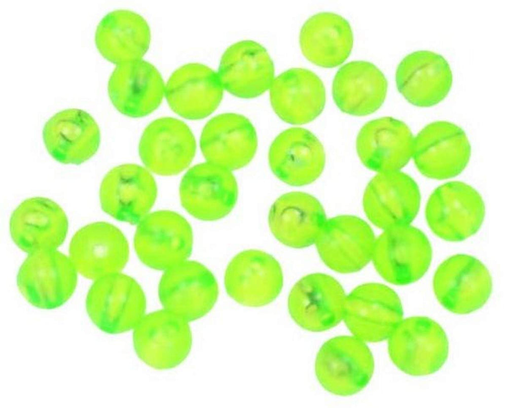Sea Striker 8MCHB chartreuse round beads for lure building with improved water visibility