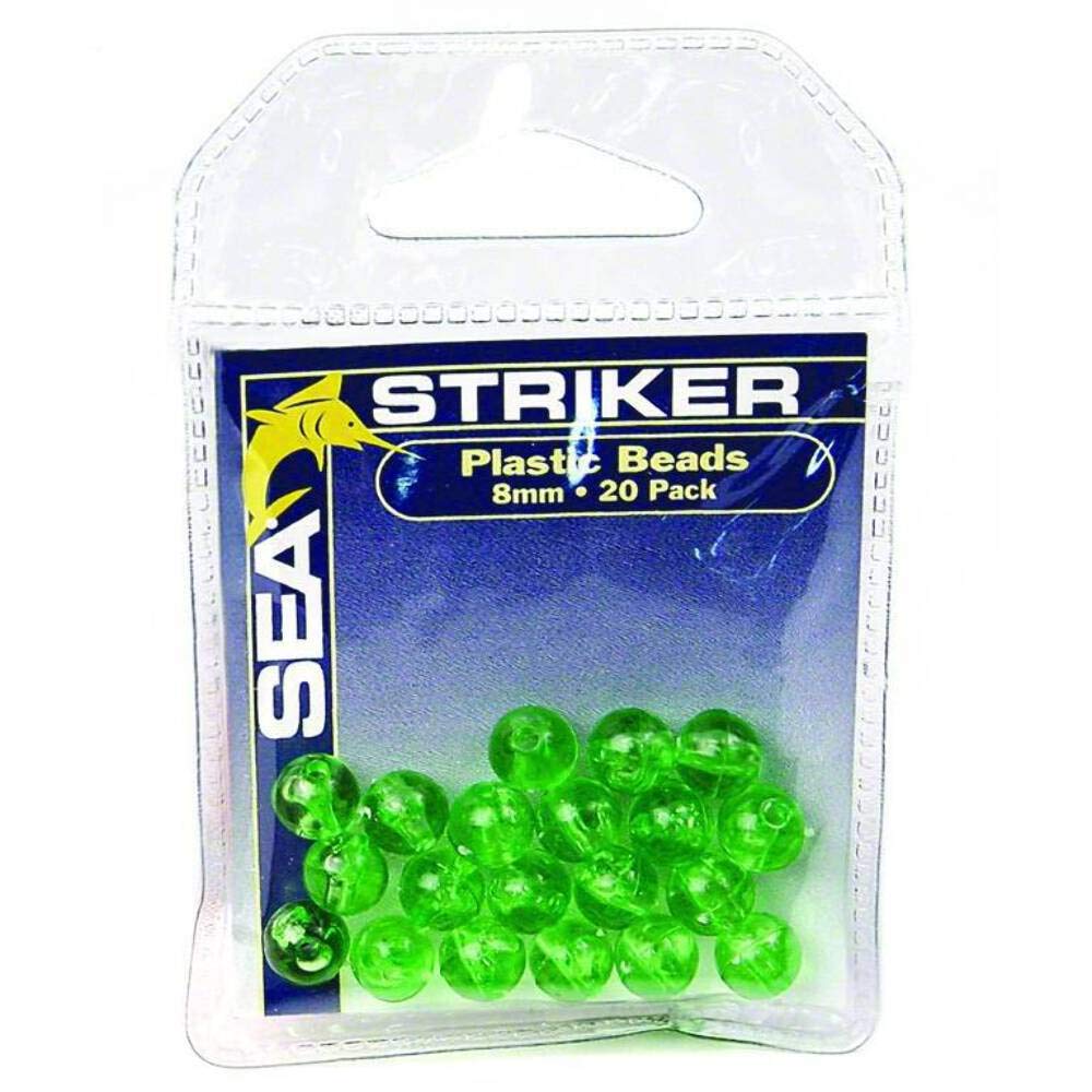 Beads displayed on a shelf, a reliable Sea Striker tackle accessory.