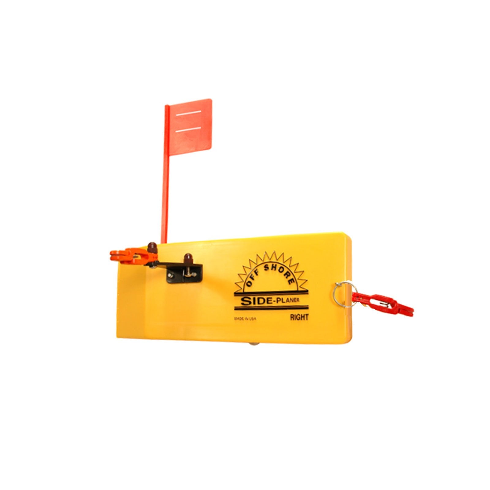 Sea Striker Off Shore Tackle Side Planers ready to deploy for deep-water trolling