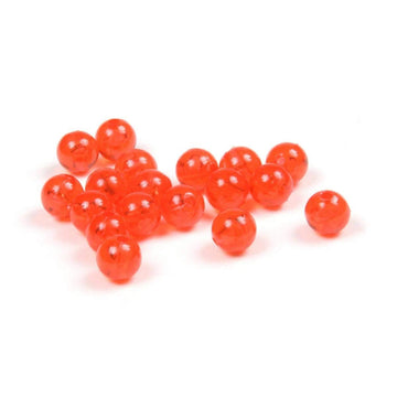 Sea Striker red 8mm round plastic beads for fishing rigs.