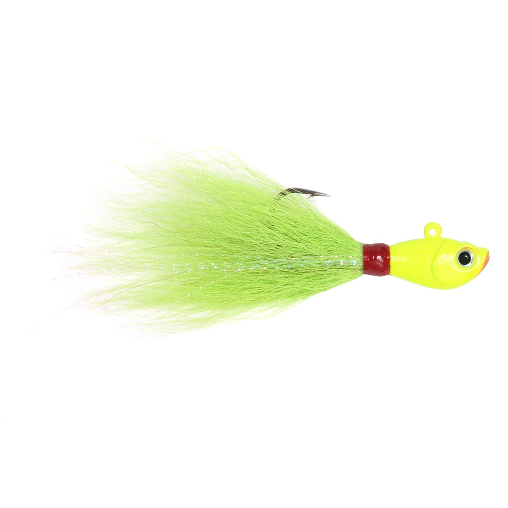 Sea Striker Sea Strike SSBTJ1-C Bucktail Jig with holographic eyes for saltwater fishing efficiency