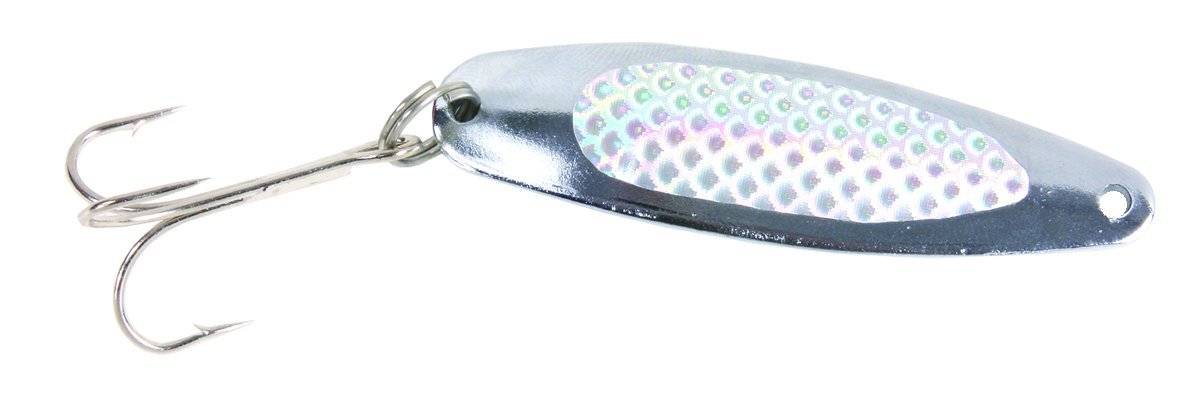 Sea Striker SES300-SIL casting spoon, Silver Prism, reflects light to attract fish