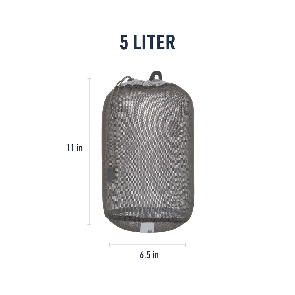 Sea to Summit 5L dimensions and light weight for compact packing