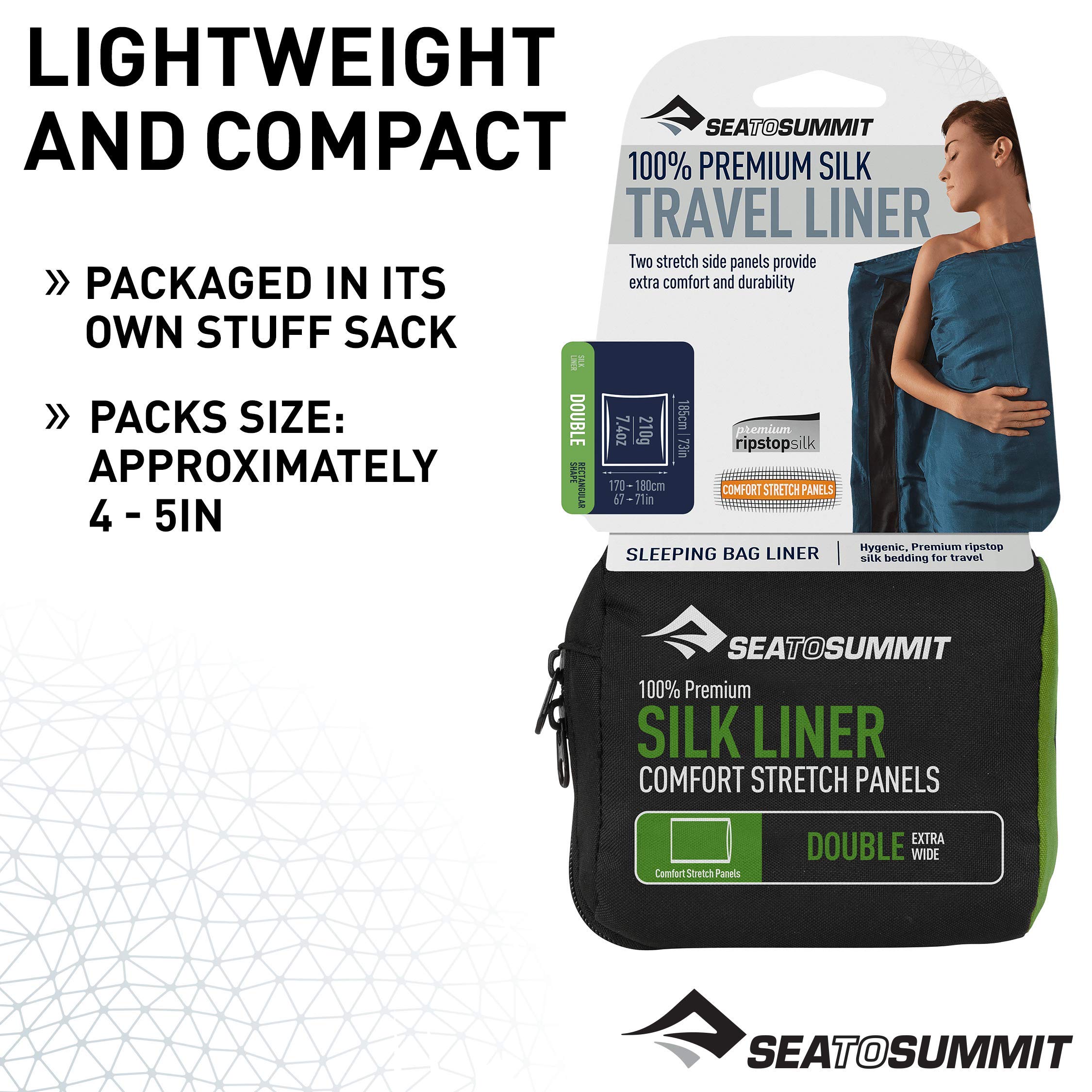 AA Grade silk with stretch panels improves flexibility inside the liner