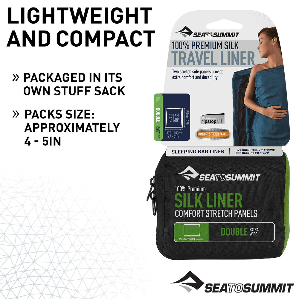 AA Grade silk with stretch panels improves flexibility inside the liner