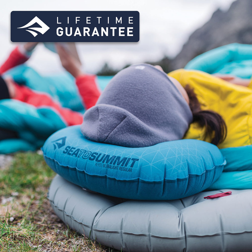 Sea to Summit Aeros Ultralight Pillow regular dimensions enable compact packing.
