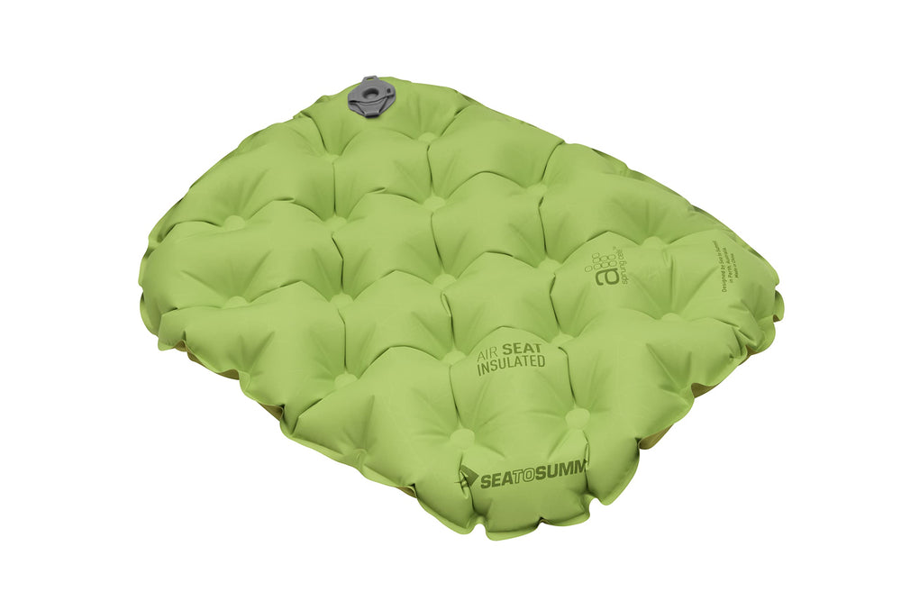 Sea to Summit Air Seat Insulated inflated on stadium seating for portable comfort.