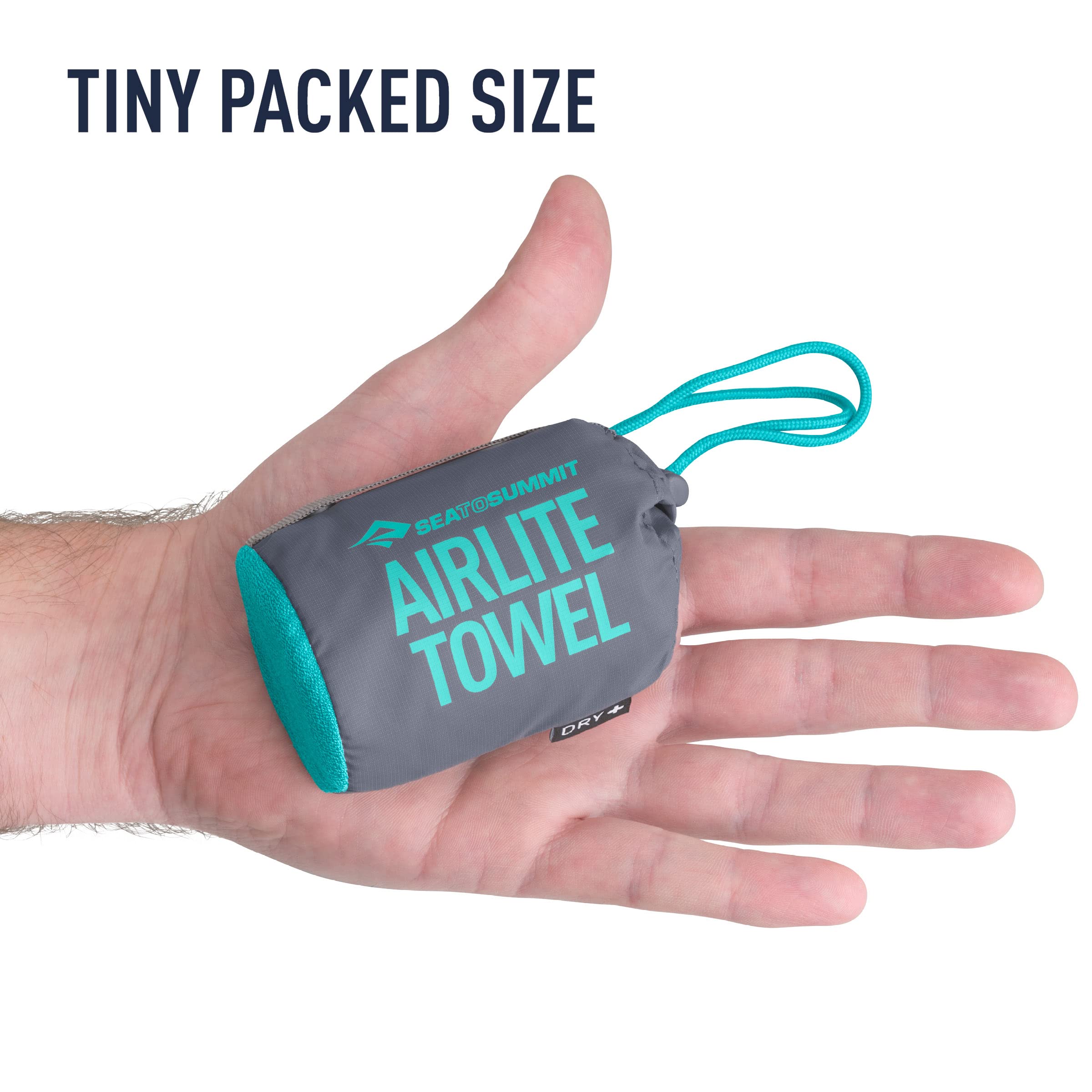 Sea to Summit AirLite Towel compact-pack design fits camping backpack or travel kit