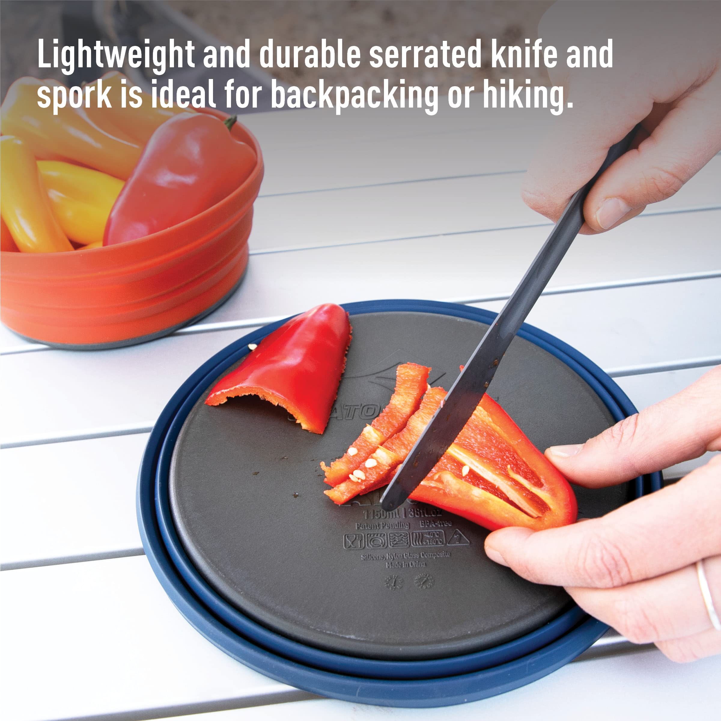 Hard-anodized matte aluminum finish for durability in outdoor use.