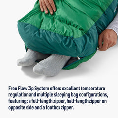 Sea to Summit Ascent Down Bag vertical torso baffles reduce down shifting
